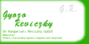 gyozo reviczky business card