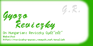 gyozo reviczky business card